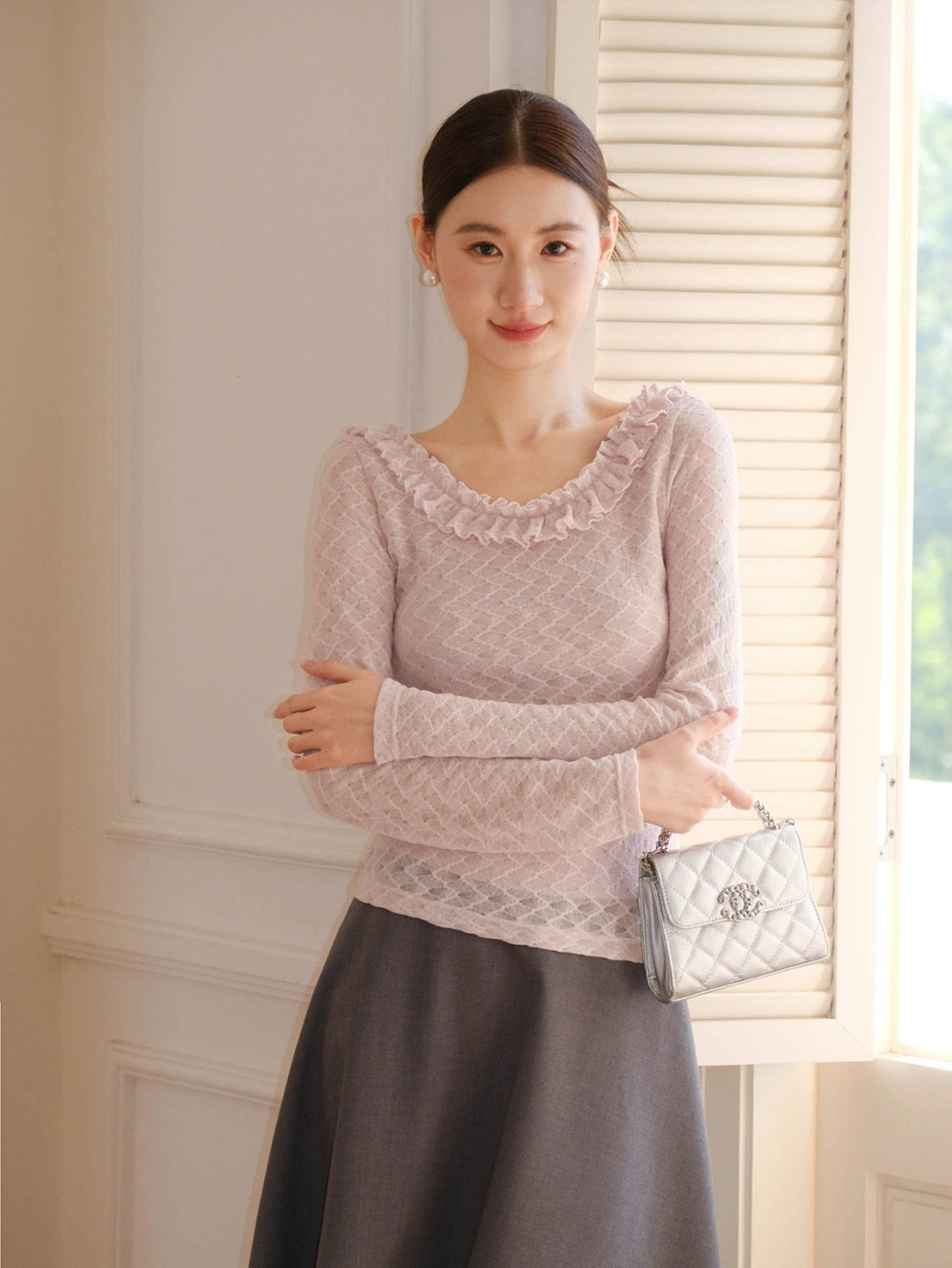 Romantic Ruffle Lace Blouse