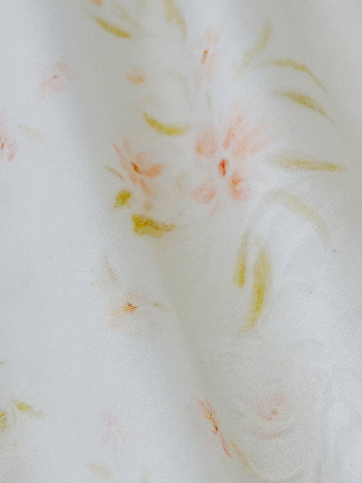 White Floral Corset Waist Dress