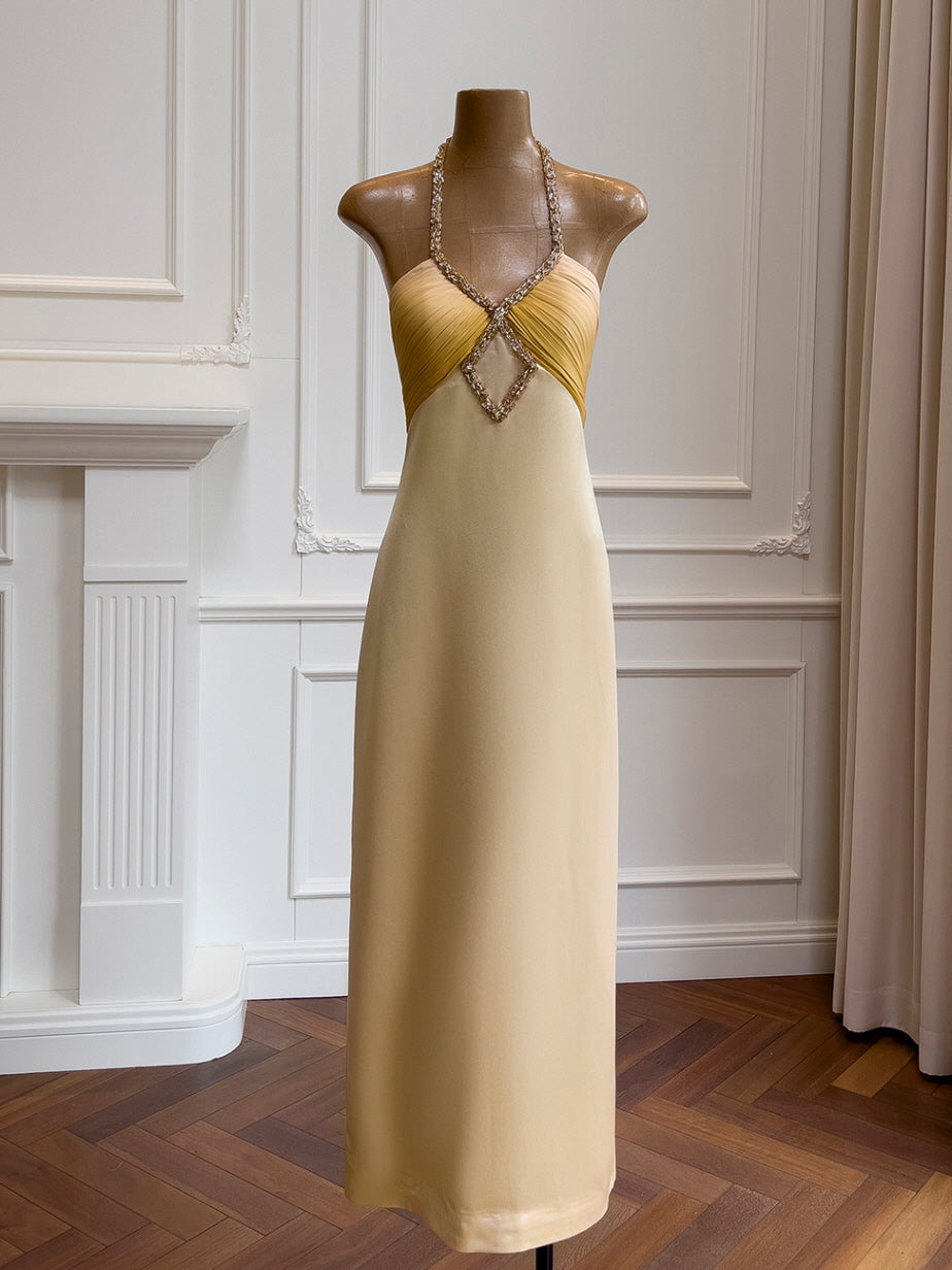 sachin and babi light blue dress Dark Navy Mother Of The Bride Dresses Sheath/Column Beaded Halter Neck main image 0
