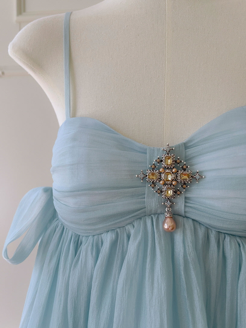 Blue Enchanted Jewel Layered Dress