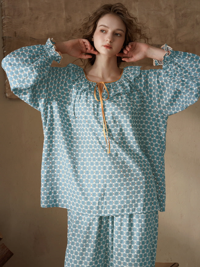 Vintage Polka Dot Pajama Set