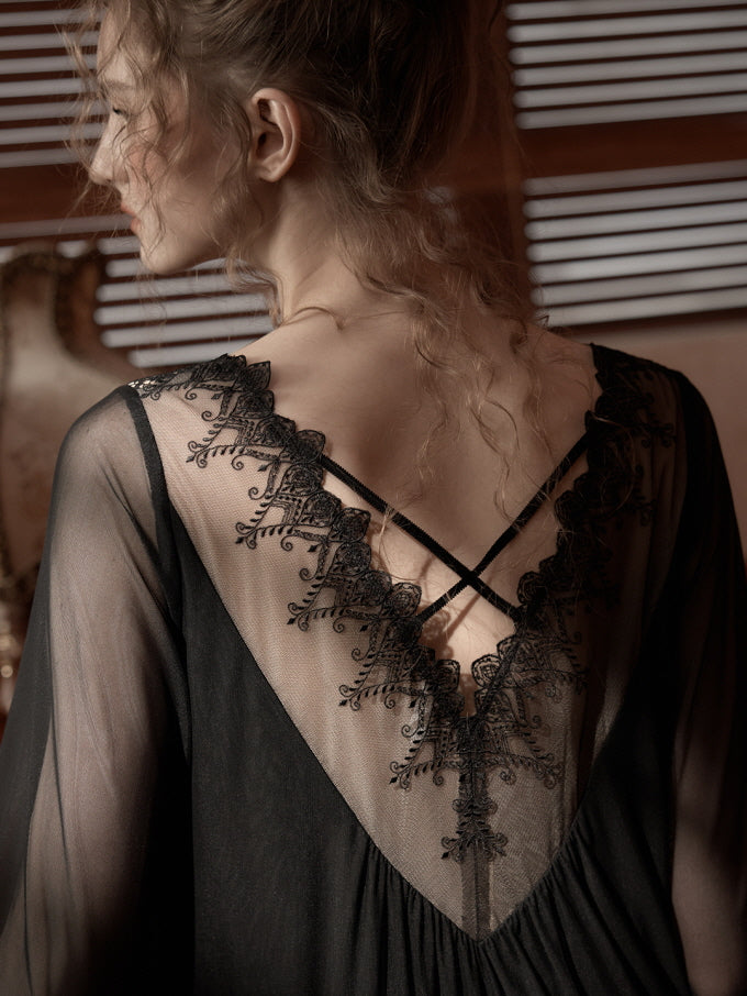 Romantic Lace Sheer Nightgown