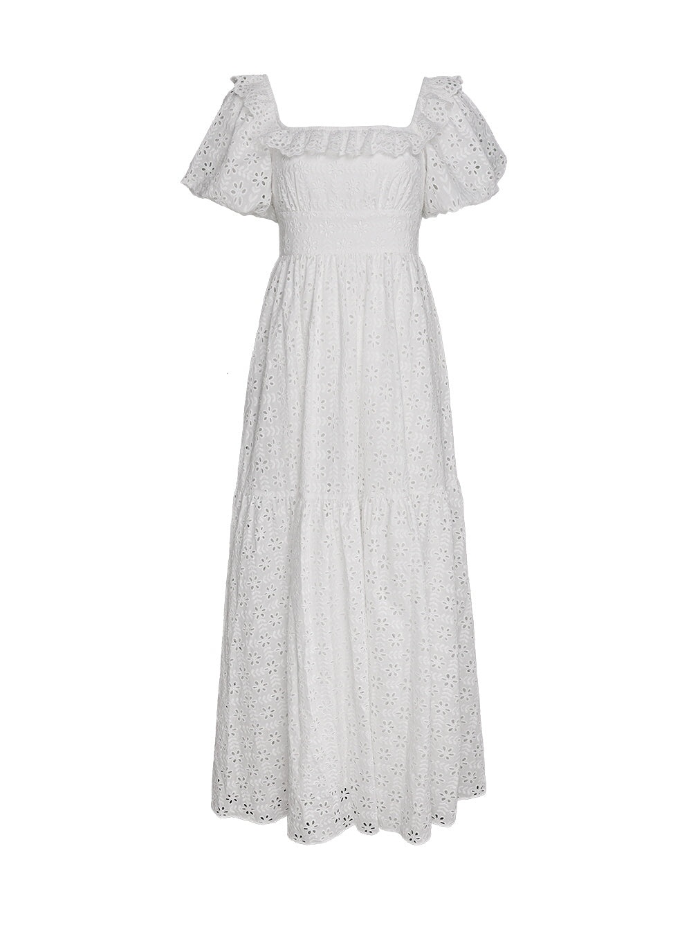 Daisy Lace Back Bow Cotton Dress