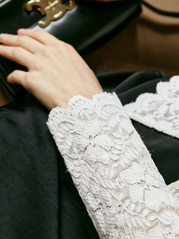Elegant Lace Button Blouse