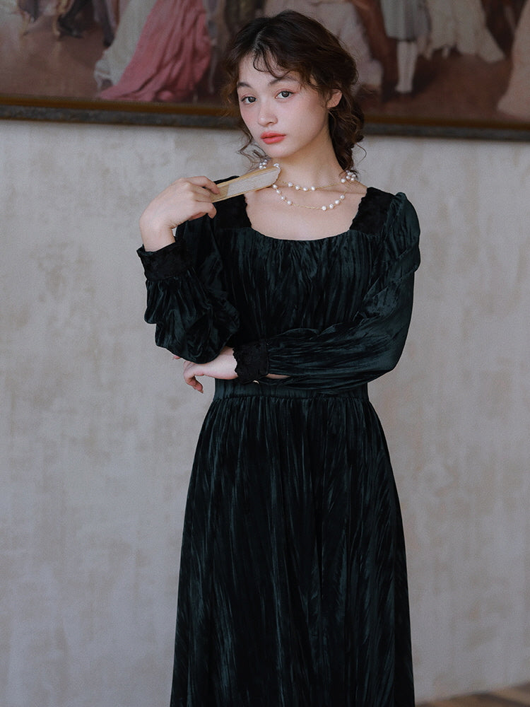 Black Velvet Charm Dress