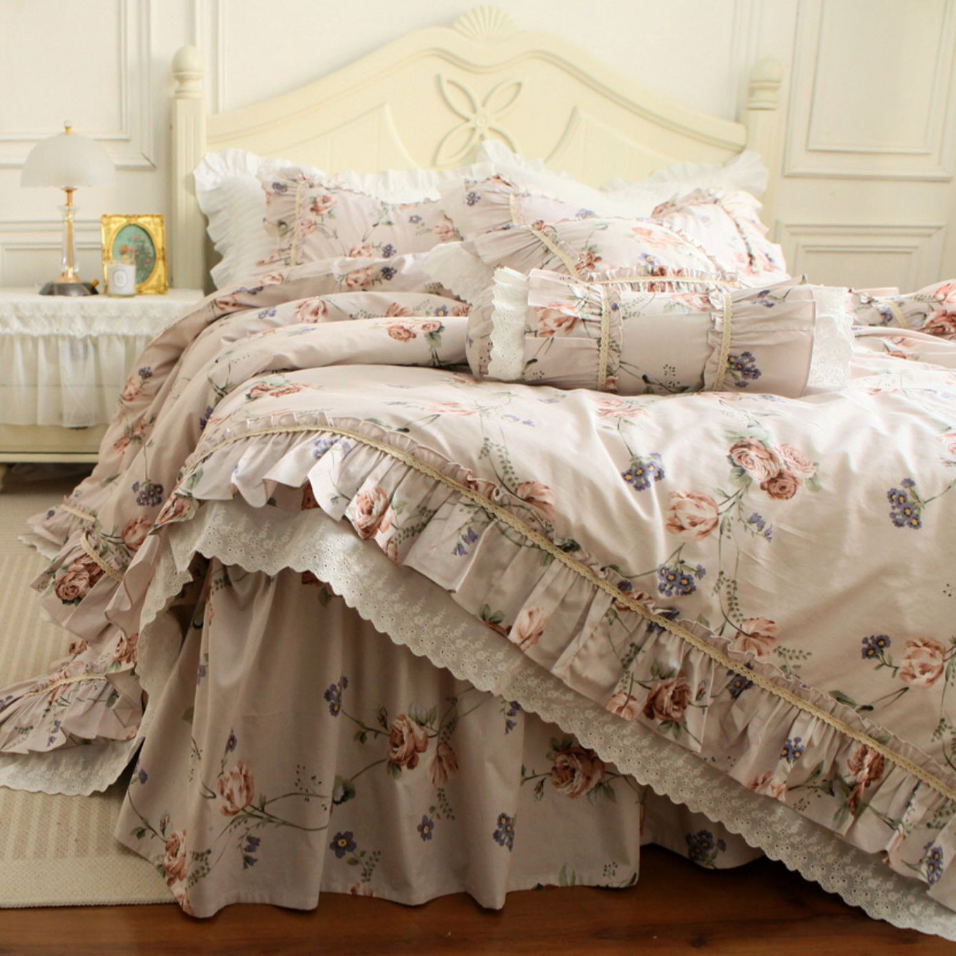 Retro Pastoral Princess Rose Bedding Set