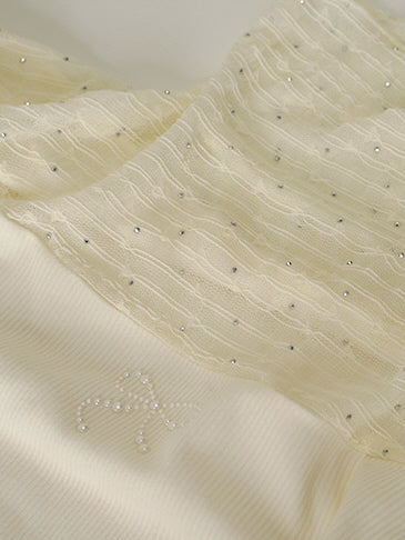 Pearl Lace Sheer Panel Top