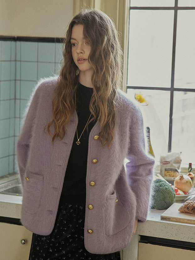 Misty Lavender Luxe Soft Knit Jacket