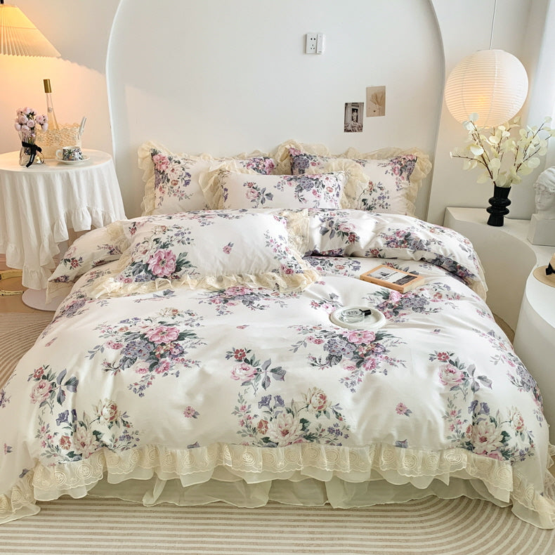 Romantic Pastoral Floral Cotton Bedding Set