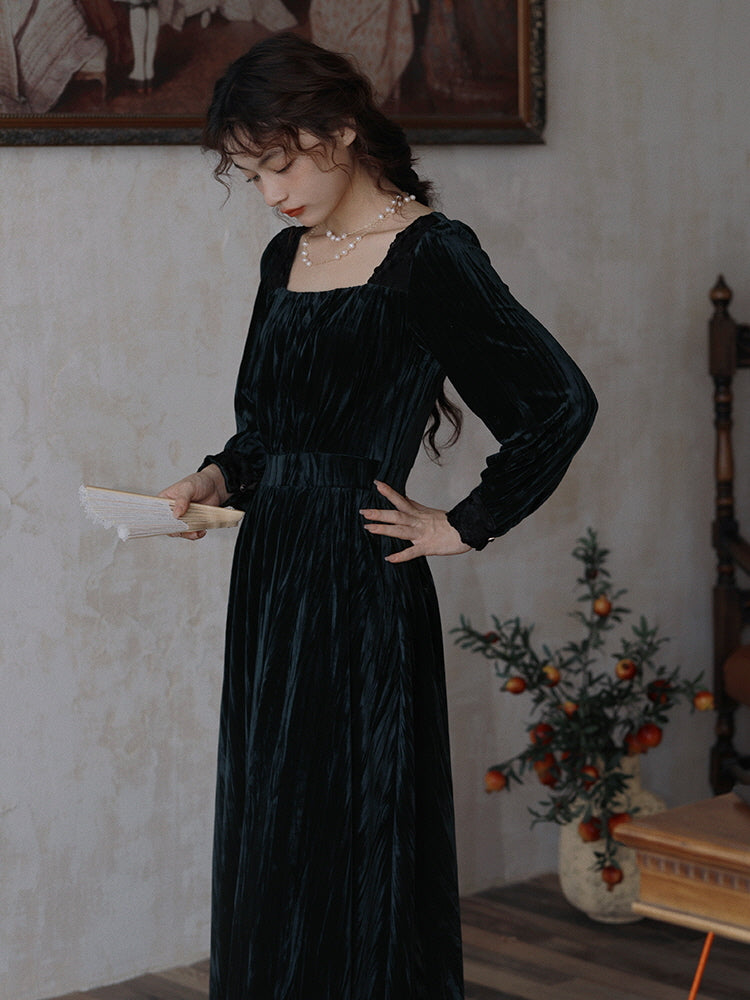 Black Velvet Charm Dress