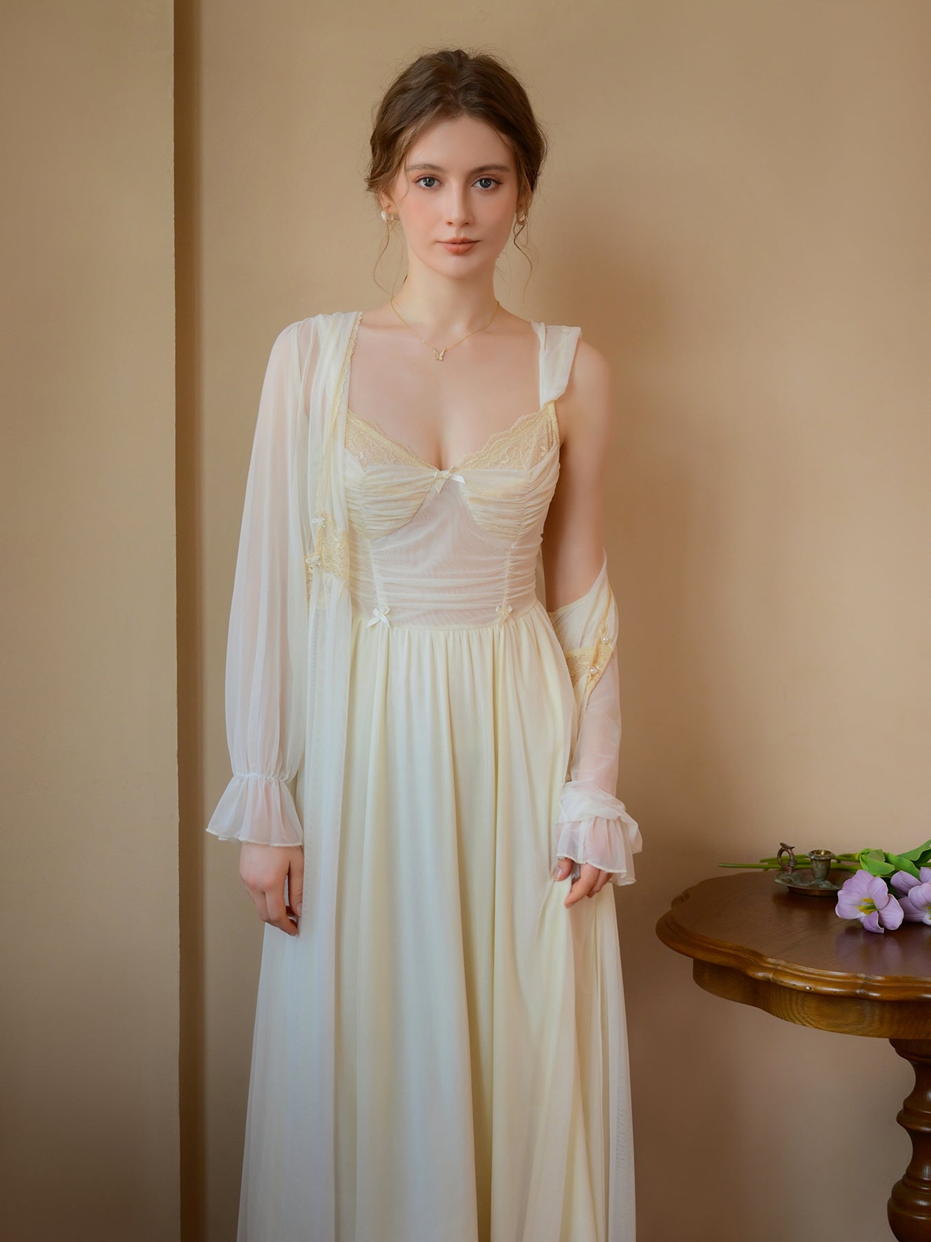 Fairytale Sheer Yellow Nightgown