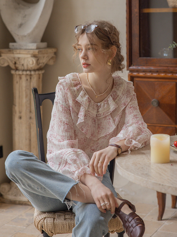 Eliza's Gentle Bloom Cottage Blouse