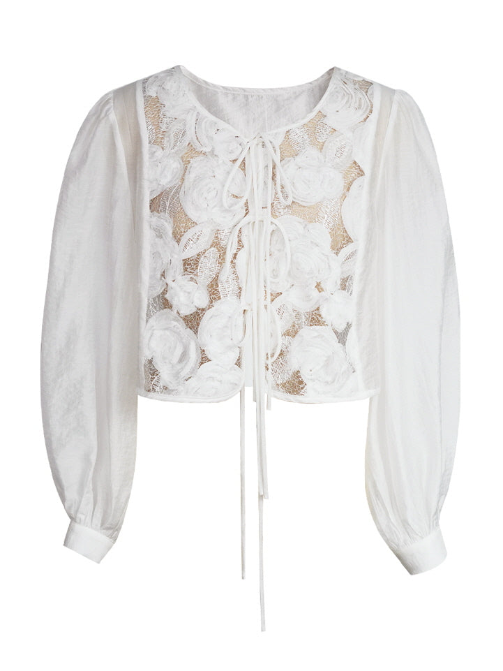 Romantic Rose Lace Blouse