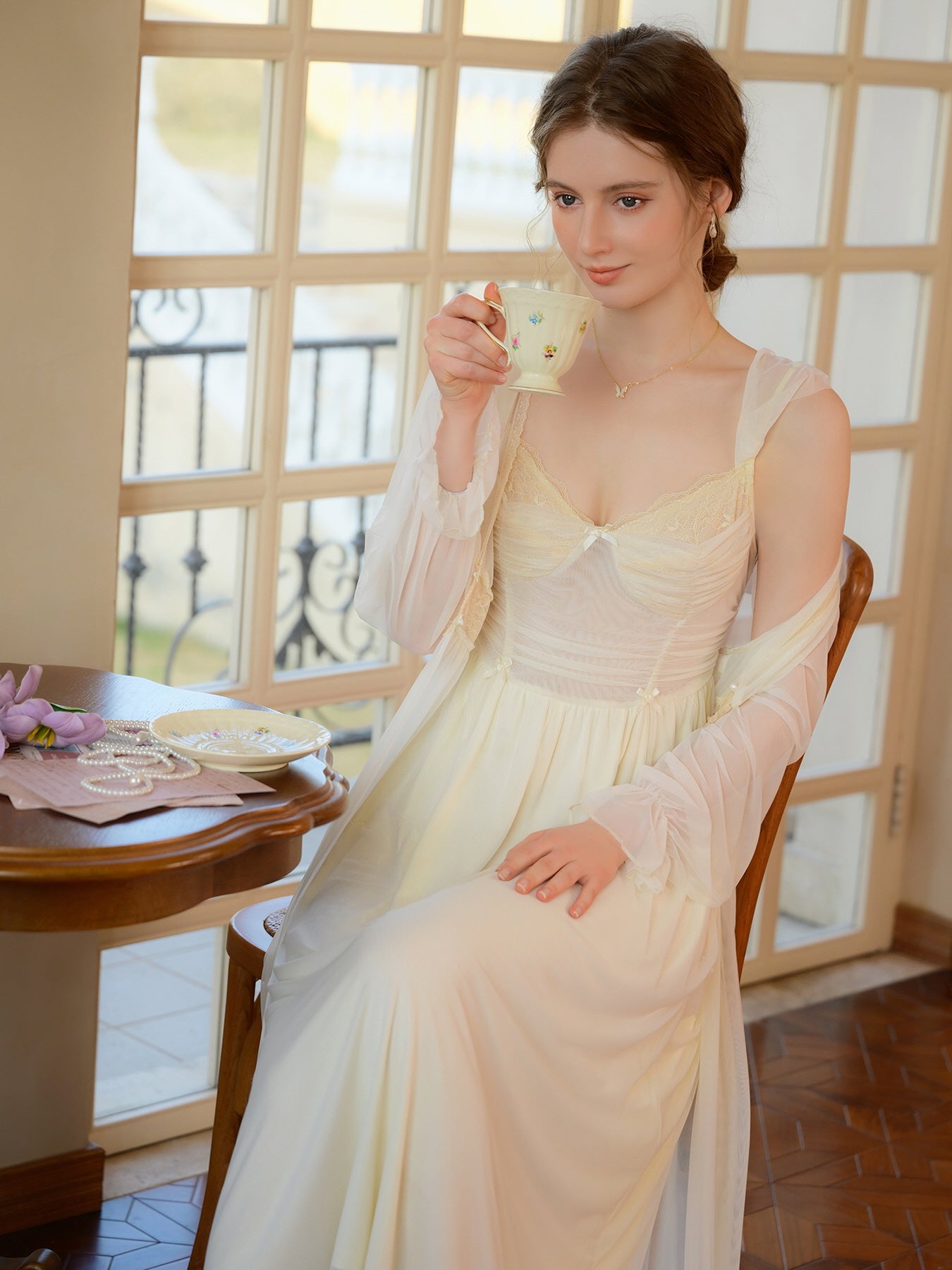 Fairytale Sheer Yellow Nightgown