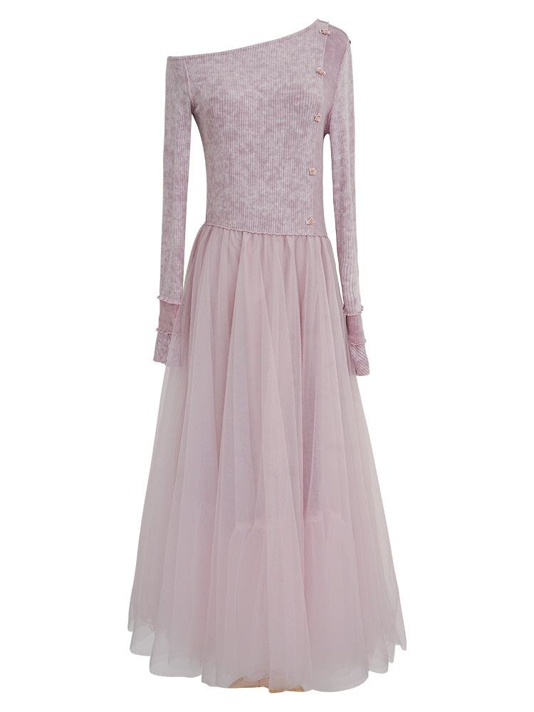 Fairycore Light Pink Tulle Dress