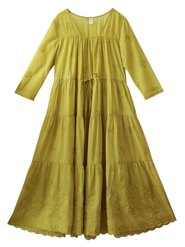 Secret Garden Yellow Floral Dress