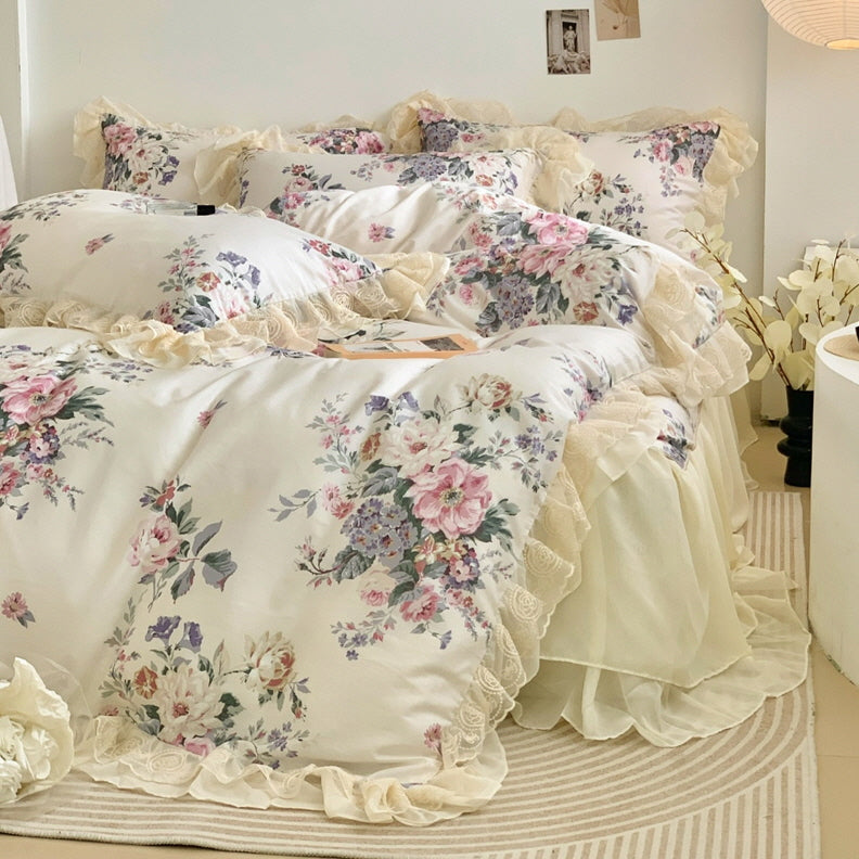 Romantic Pastoral Floral Cotton Bedding Set