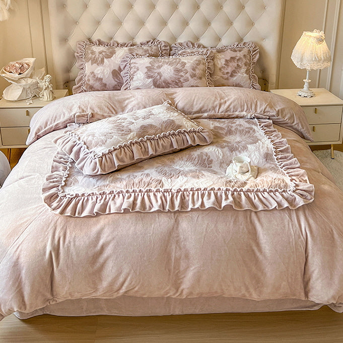 Blossom Velvet Floral Bedding Set