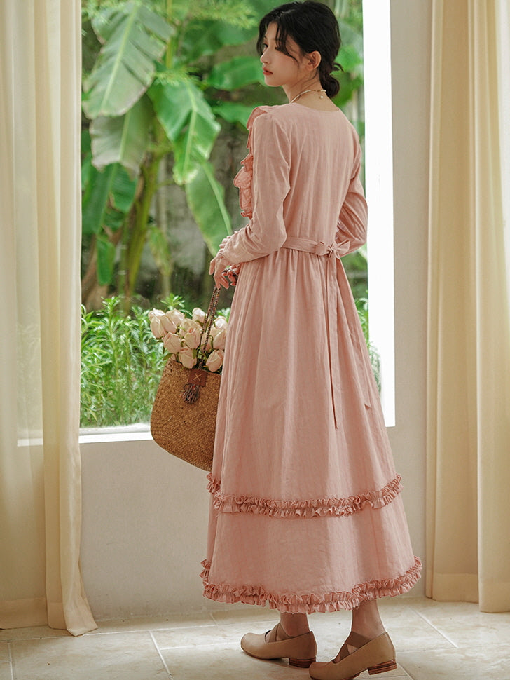 Lily's Romantic Retro Pink Dress