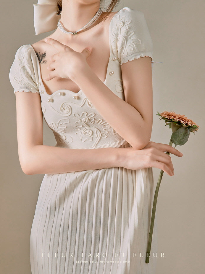 Timeless Elegance White Vintage Dress