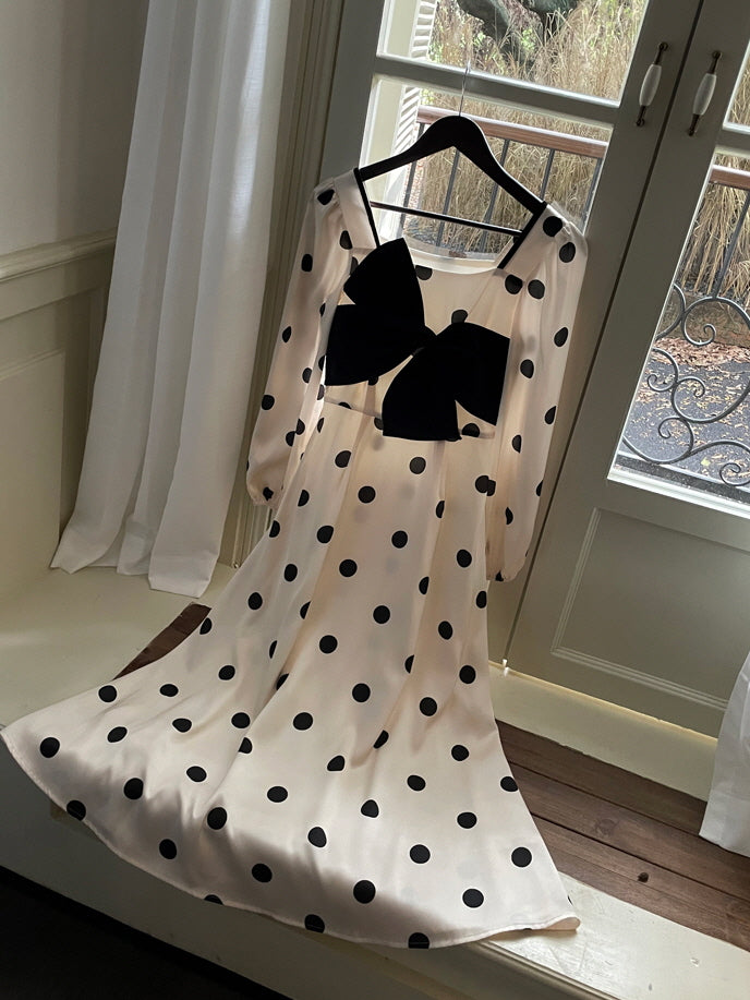 Romantic Polka Dot Elegance Dress