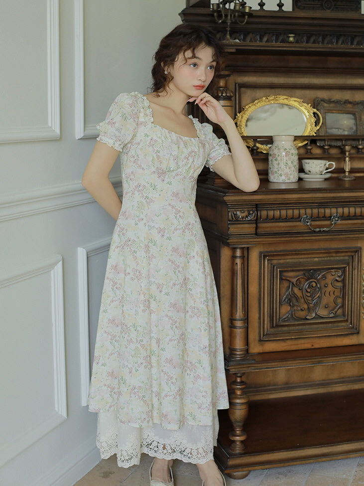 Vintage Meadow Cottagecore Dress Ivory / S Vintage Meadow Cottagecore Dress Ivory / S