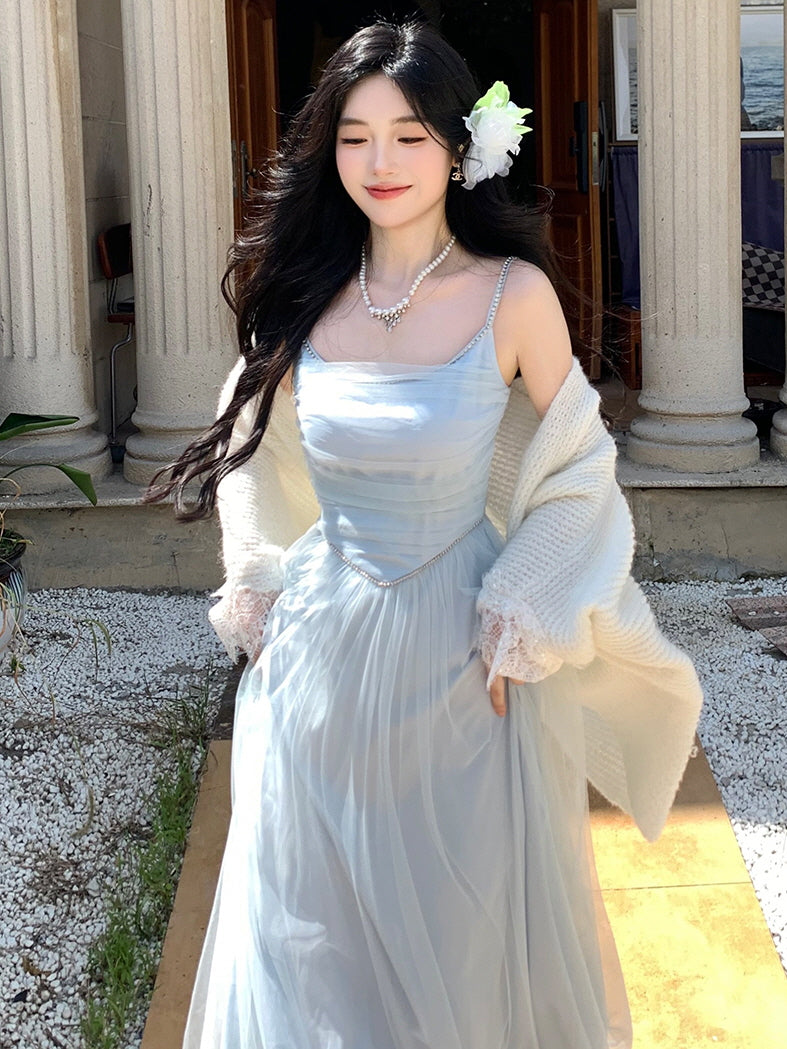 Dreamy Sky Blue Tulle Gown