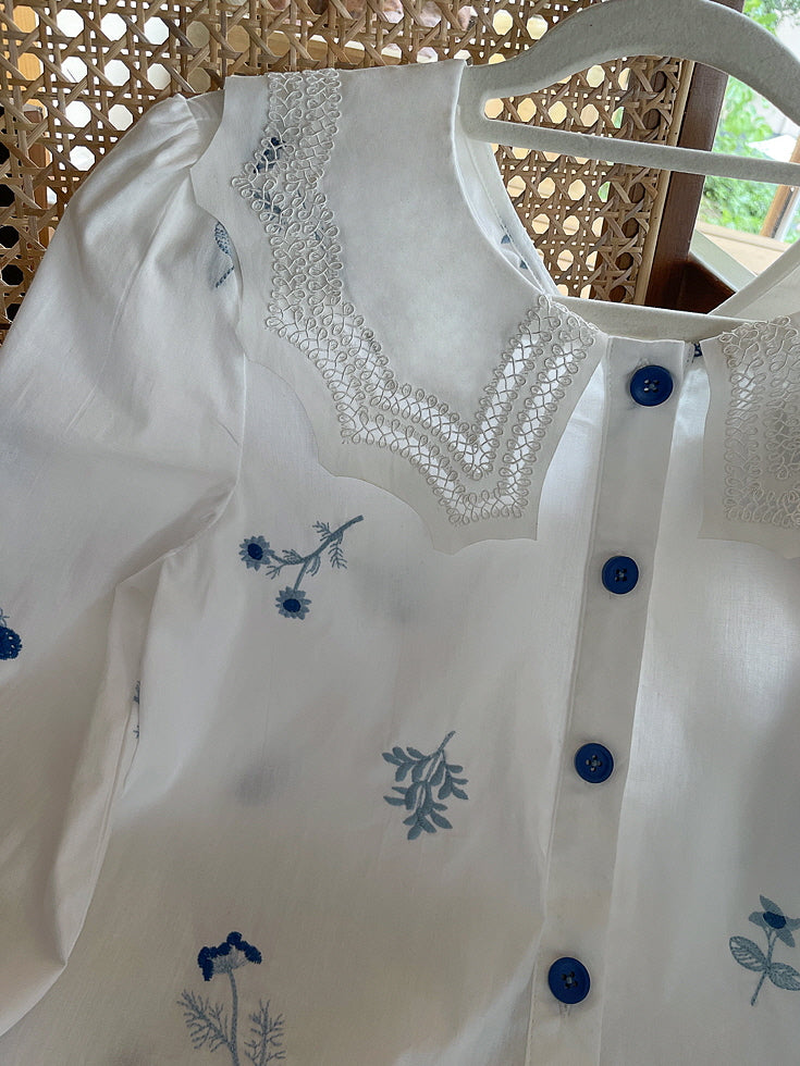 Enchanted Blossom Embroidered Blouse