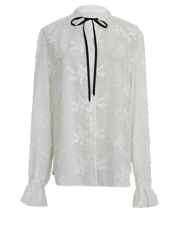 Whimsical Garden Embroidered Blouse