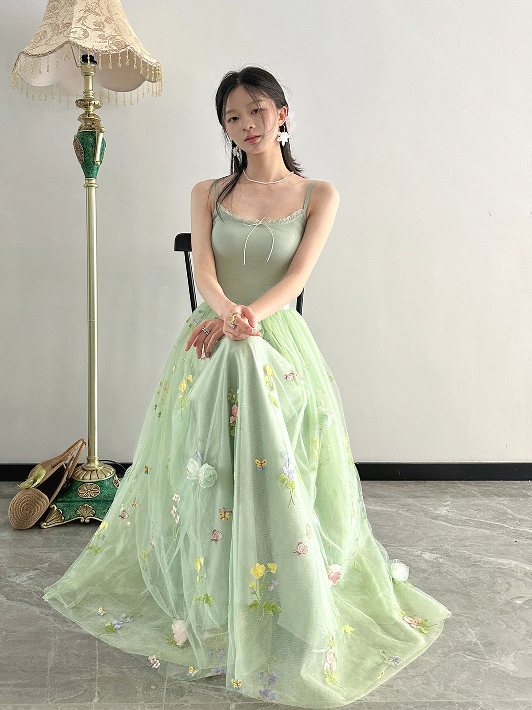 Enchanted Garden Fairy Mint Green Dress