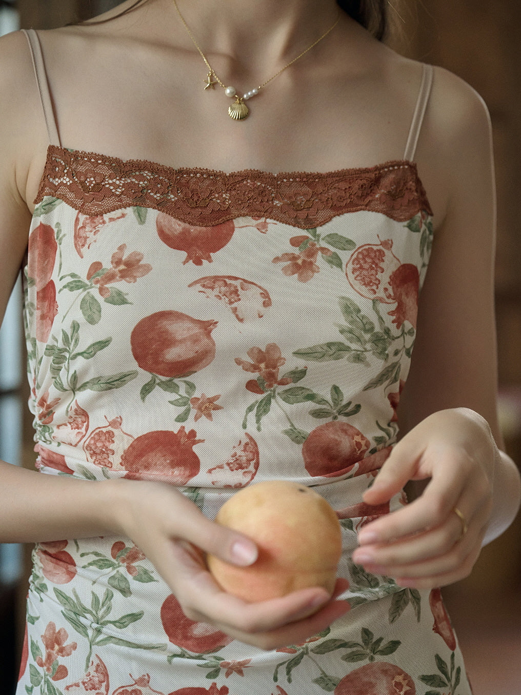 Vintage Pomegranate Slip Dress