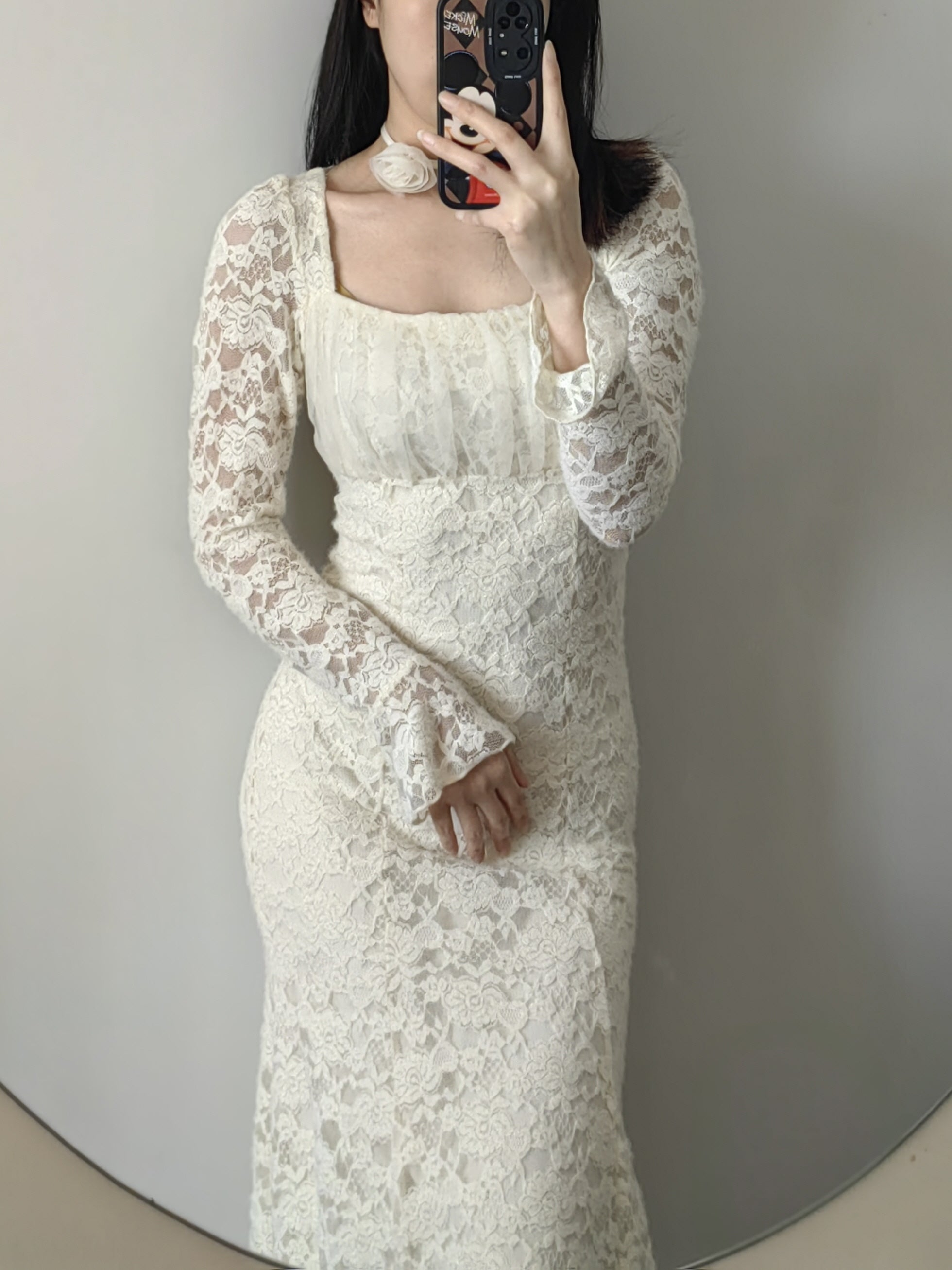 Romantic Lace Long Sleeve Dress