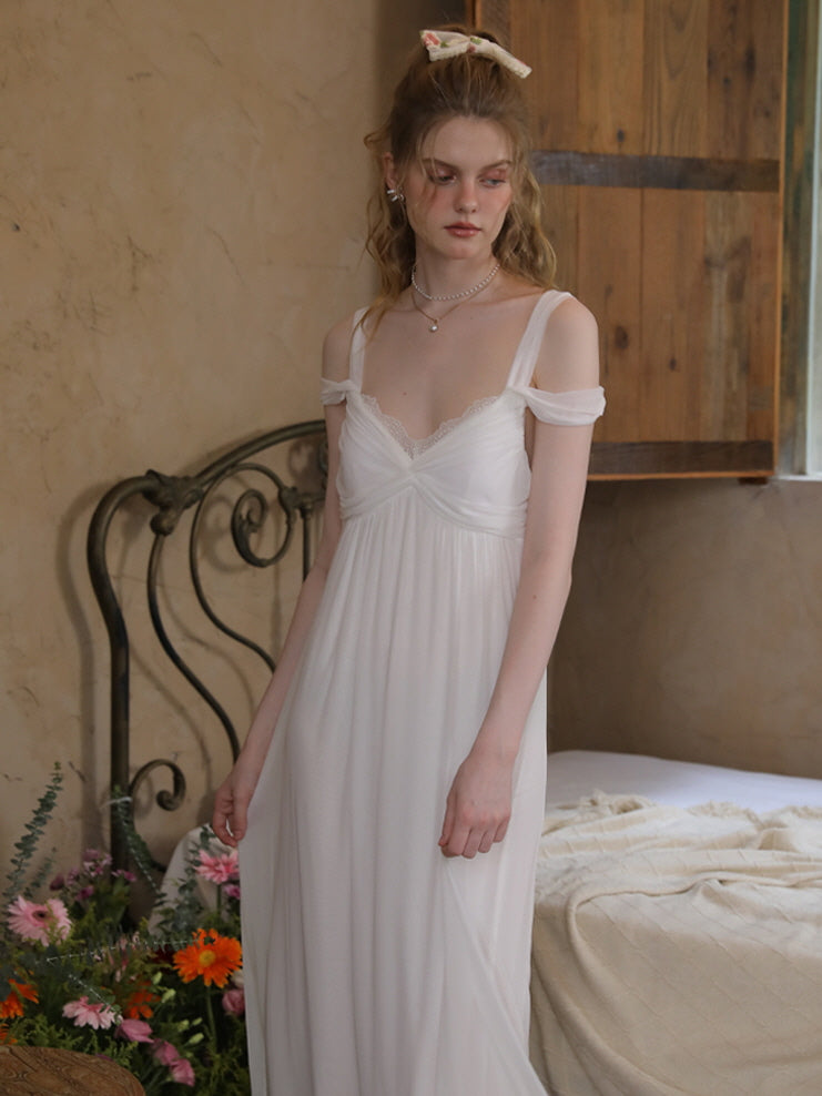 Enchanted Evening Off-Shoulder Nightgown