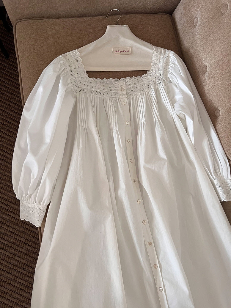 Vintage Charm Cotton Nightgown