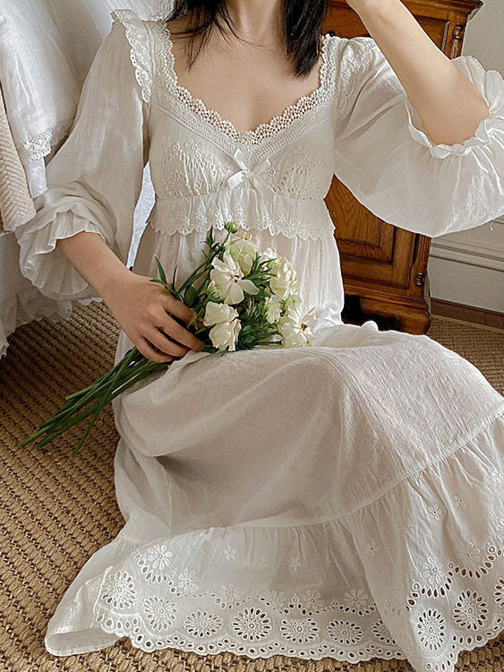 Ethereal Lace Dream Vintage Nightgown