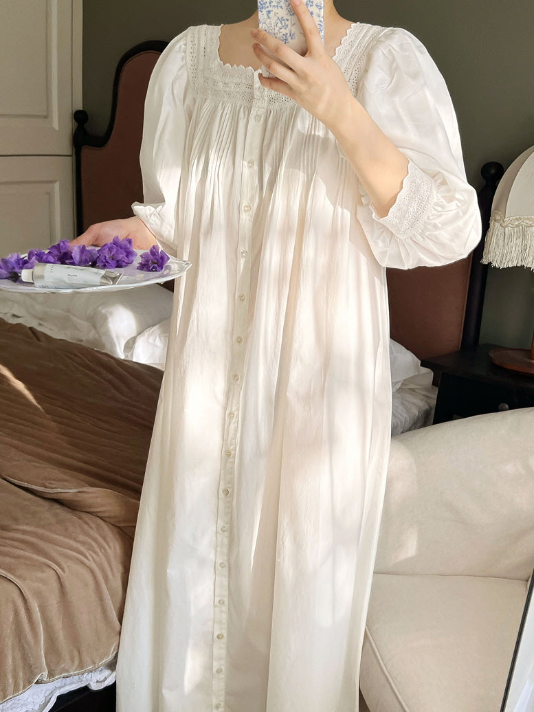 Vintage Charm Cotton Nightgown