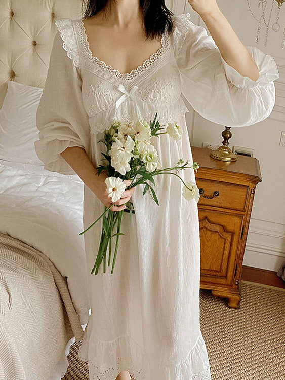 Ethereal Lace Dream Vintage Nightgown