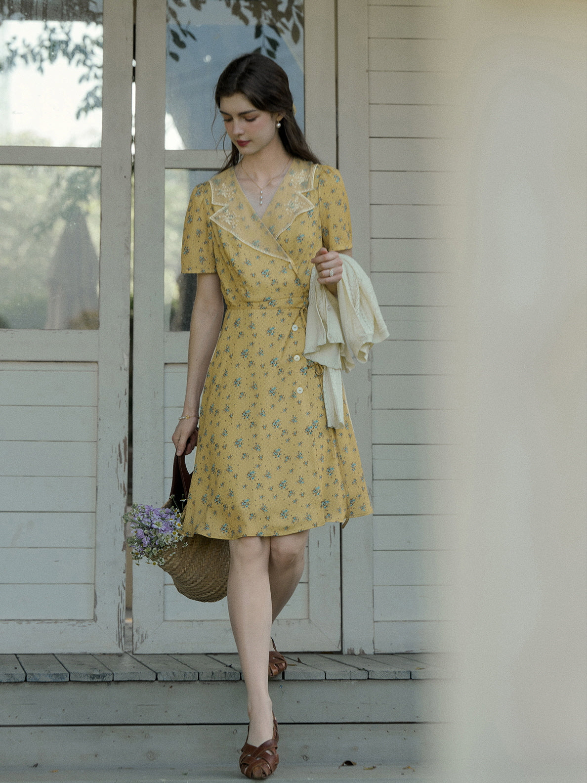 Sunny Meadows Vintage Floral Dress