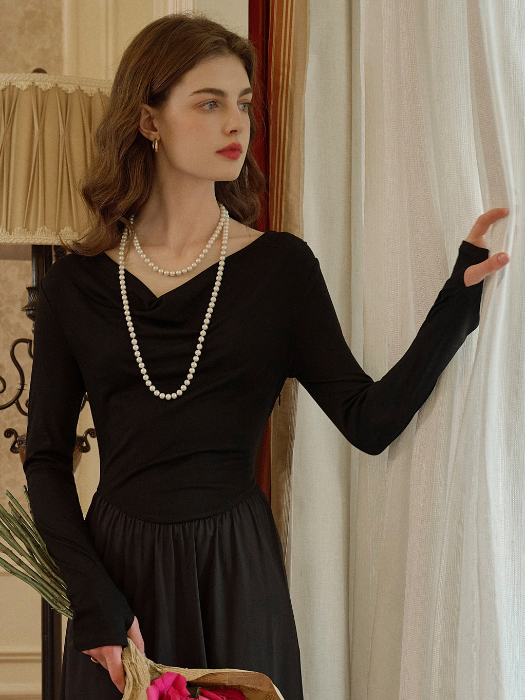 Timeless Elegance Black Knit Dress