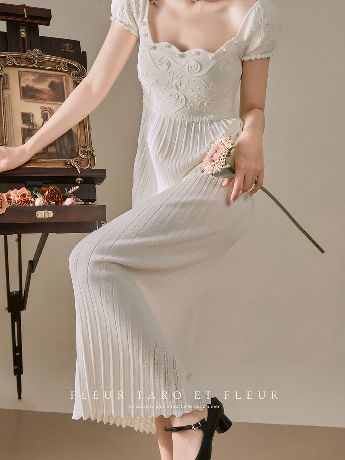 Timeless Elegance White Vintage Dress