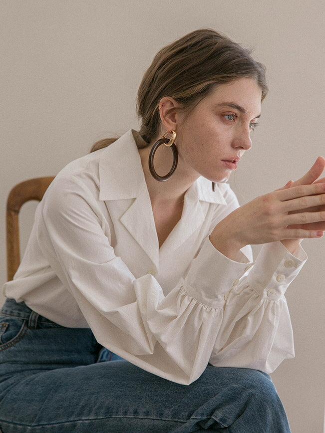 Timeless Elegance Cotton White Blouse