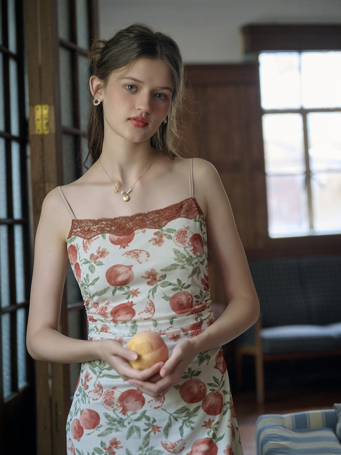 Vintage Pomegranate Slip Dress