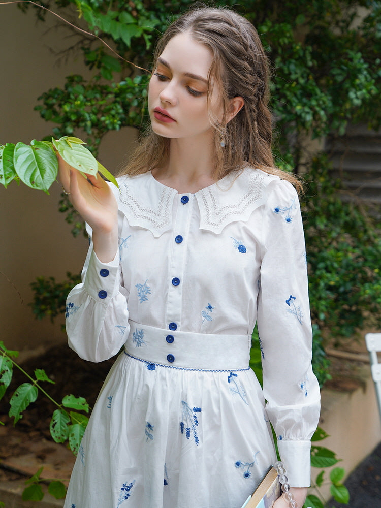 Enchanted Blossom Embroidered Blouse