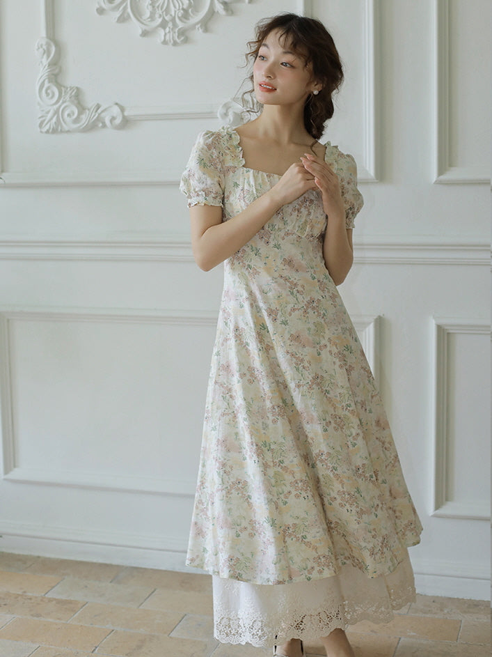 Vintage Meadow Cottagecore Dress