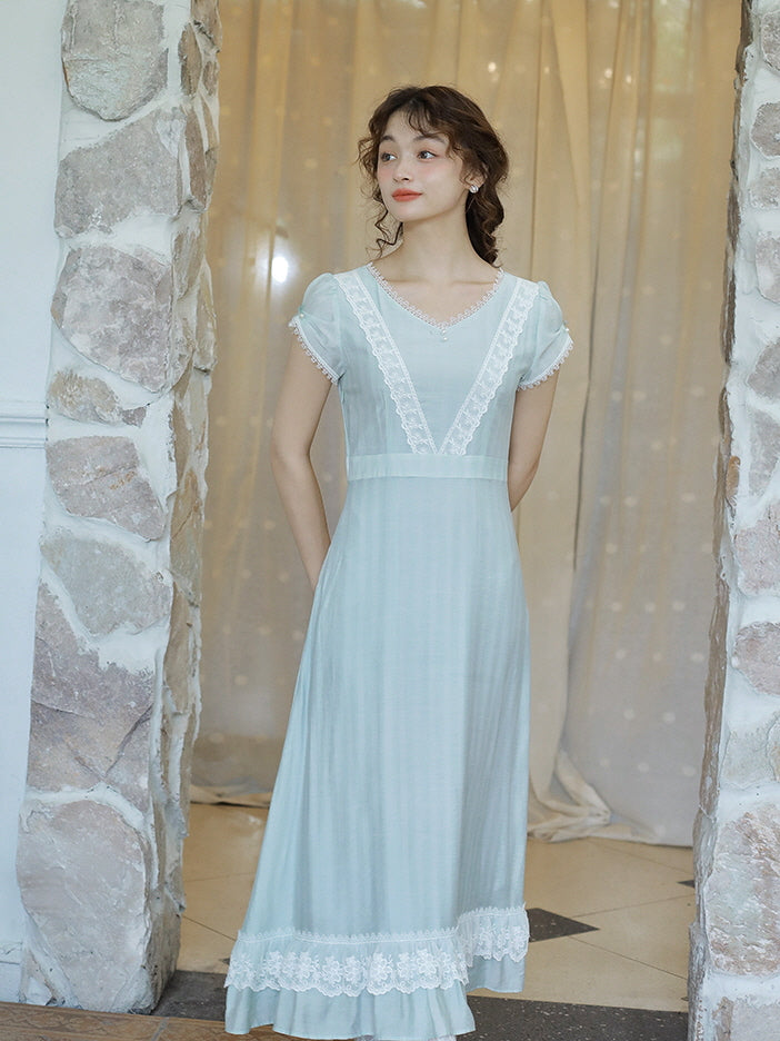 Enchanted Lace Blue Princess Dress