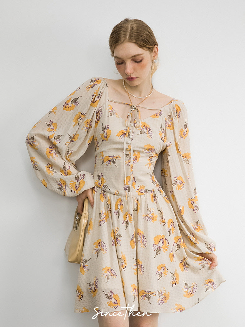 Autumn Blooms Cottagecore Dress