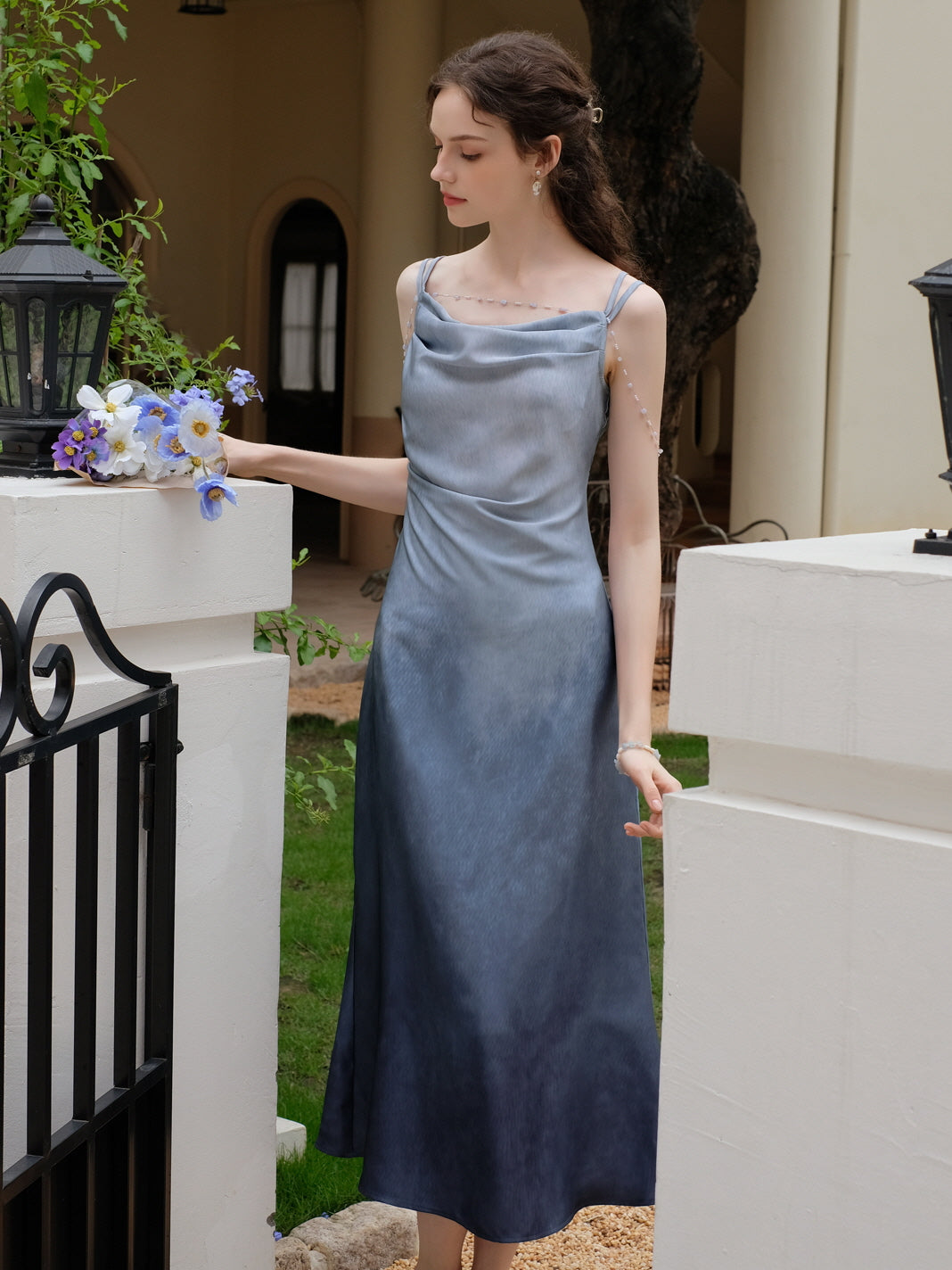 Emma's Blue Gradation Sun Dress