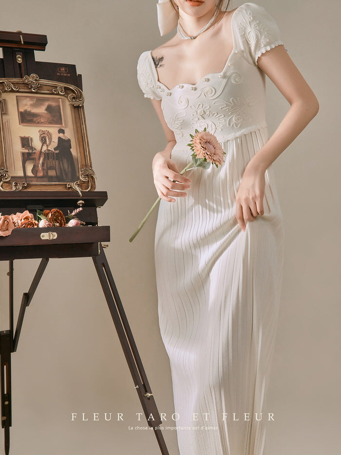 Timeless Elegance White Vintage Dress