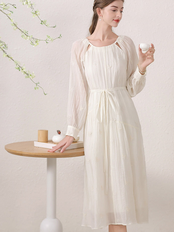 Butterfly Breeze Ivory Dress