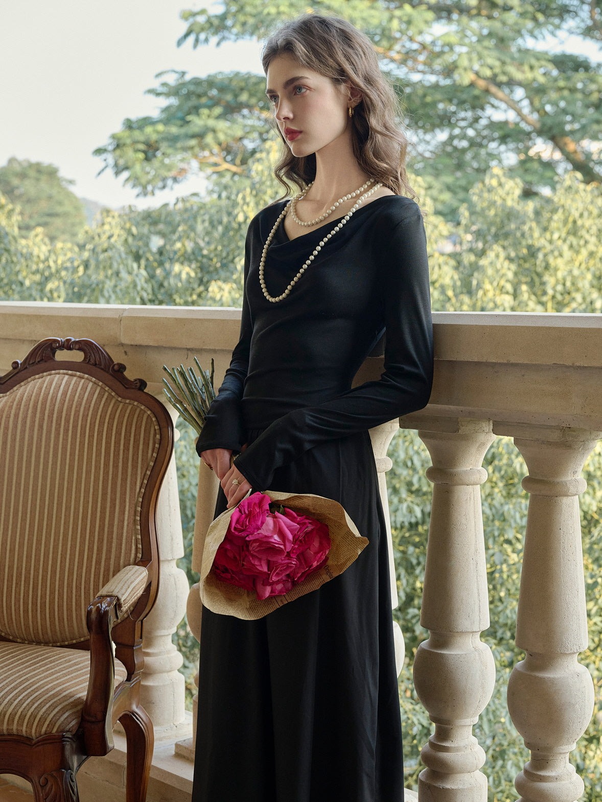 Timeless Elegance Black Knit Dress